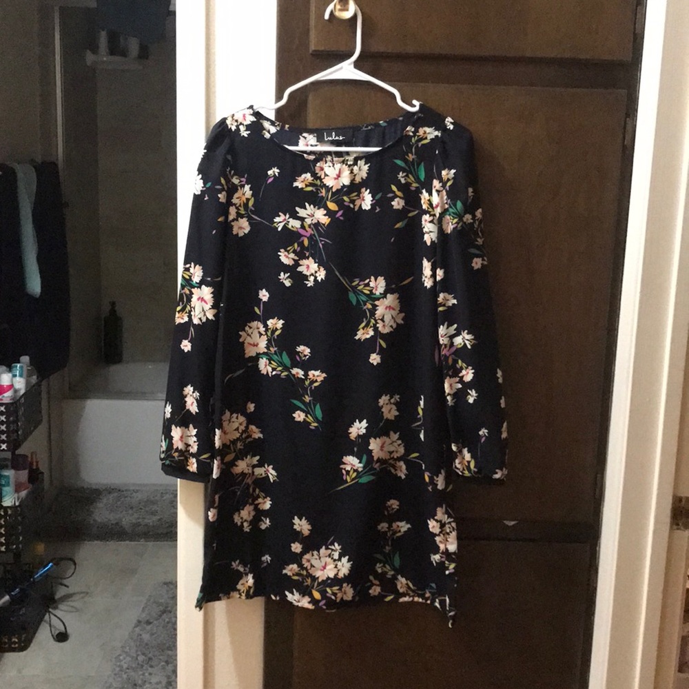 Lulus floral printed long sleeve dress